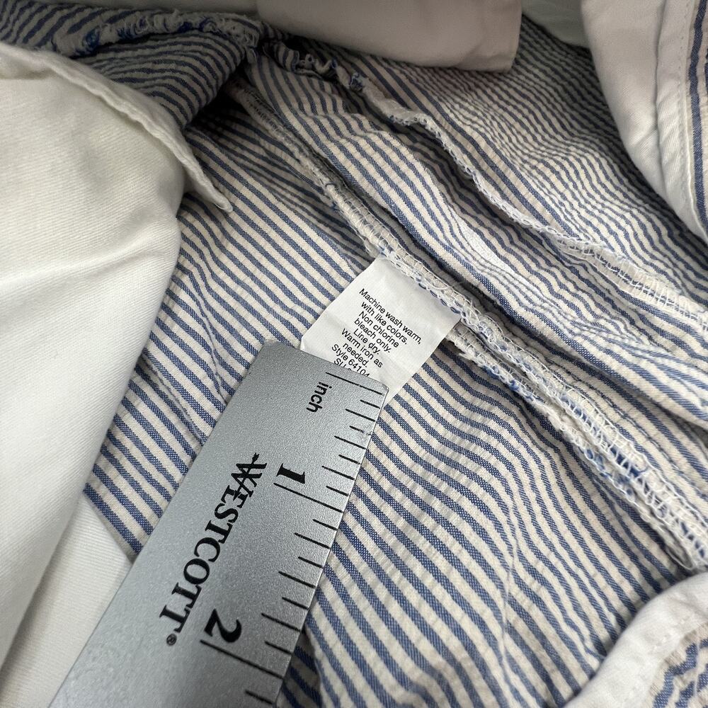 J. Crew Shorts Mens 36 Blue White Seersucker Cotton Striped Summer Classic - Picture 10 of 10